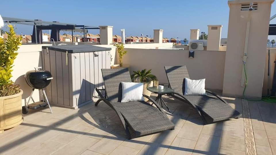 Higuericas Costa 222 Haerlig Takterrass Med Havsutsikt - Pool Och 250M Till Stranden Torre de la Horadada Dış mekan fotoğraf